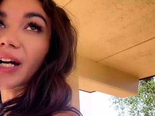 Road trip with sexy ass teen stepsister