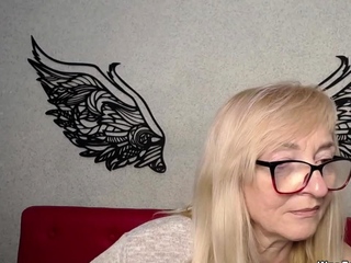 Blonde amateur mature with glasses