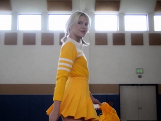 Blonde MILF cheerleader flaunts big ass