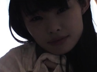 Small titted cute asian girl sucking cock after fingering