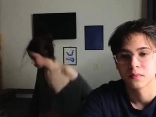 Real amateur teen fucks while babes watch