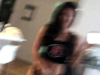 Amateur striptease and Solo masturbation
