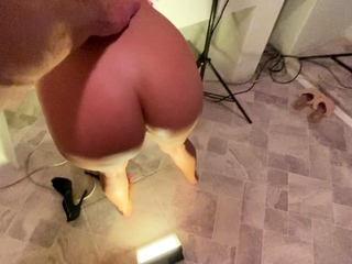 This brunette chick with nice big boobs and a pretty face is