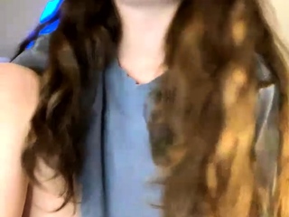 Small titted brunette teen fingering on the bed