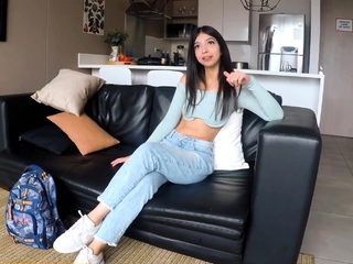Cute Latina Teen Fucked Hard in Fake Casting