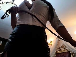 Busty Brunette Goes Solo in Lingerie