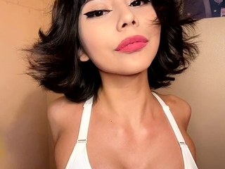 Wet tattooed raven babe Sahron with big boobs masturbates