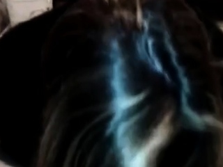 Fur-clad Amateur Girl Gives POV Blowjob