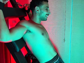 Hot Dude Tries On The Tickling Rack