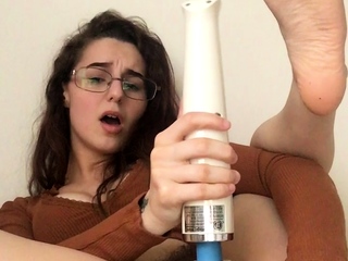 Stacked brunette goes solo toys and masturbation