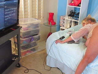 Big Boobed Blonde Masturbates With A Dildo In The Bathroom