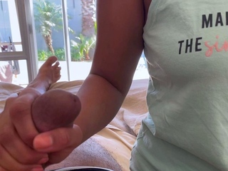 Mexicana blowjob with her big boobs