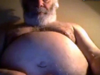 Hairy NY Bear Strokes on Webcam