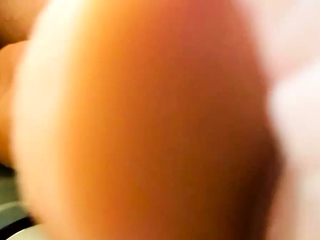 Hidden camera amateur fingering and using HUGE toy in her