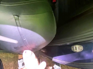 Italian Amateur Couple’s Backseat Car Sex After a Mountain W