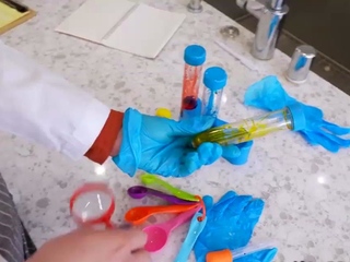 MILF scientist milks lab partners big black dick