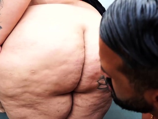 A good time for BBW Mary Jhuana to enjoy two big dicks