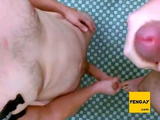 School Bathroom Masturbation Ends in Double Cumshot