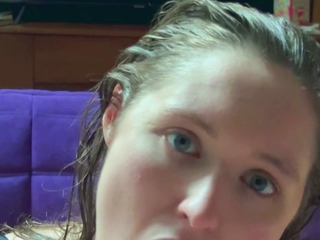 Brunette MILF sucks and fucks a big cock