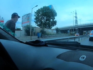 Naked Driving Leads to Quick Car Sex with Busty Czech Teen