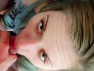 Muscled Daddy Facefucks a Busty Blonde MILF
