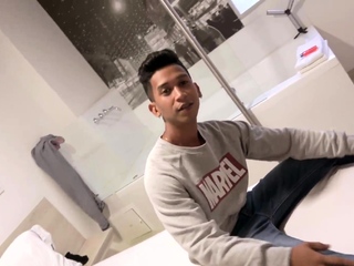 Hot latino boy with big smile and big dick