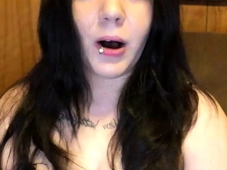 Mature brunette amateur giving a great POV blowjob