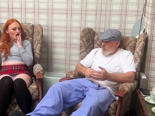 Petite ginger babe doggystyled by DILF