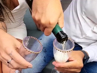 Stunning bigtitted Trans analbanged