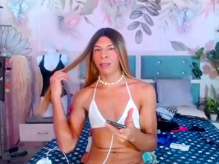 Solo ladyboy masturbation