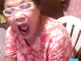 Mature Asian Elizabeth, 57, Flashes on Webcam