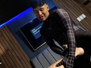 Hot latino SpiderBoy with big black dick