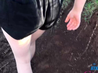 Amateur teen outdoor blowjob