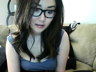 Asian Webcam Slut Strips and Rubs Her Pussy