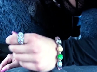 Publicsex nympho handles strangers cock