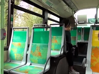 slamming in public bus with teen euro hooker