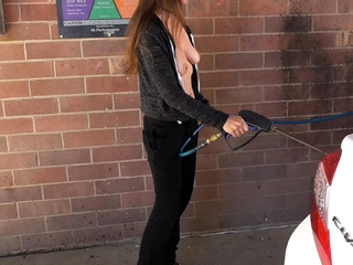 Shy Goth Goes Topless