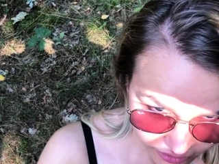 Risky Public Blowjob with a Blonde Amateur Babe