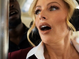 Blonde Commuter Is Pounded in Public Train – Covered in Cum