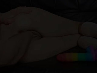 Polish Girl’s Anal Fisting Orgasm with a Rainbow Dildo