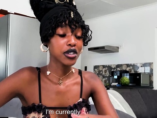 Amateur Ebony Teen Tight Pussy Stretched