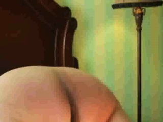 Lashing slut Mary’s fat old ass with the belt