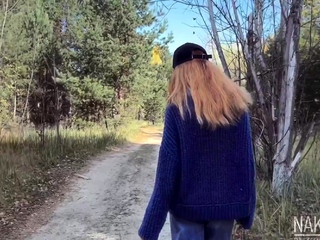 Stepsister pulled me into the forest for a blowjob –