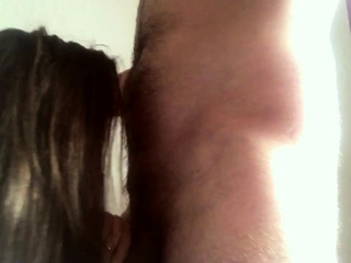 Warm Cum on My Face – His Arrival from a Business Trip