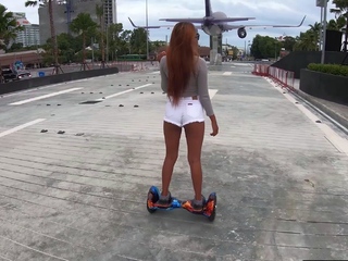 Hoverboard fun with big ass Thai GF and horny sex once home