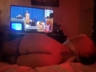 Amateur brunette doggystyle fucks a big cock