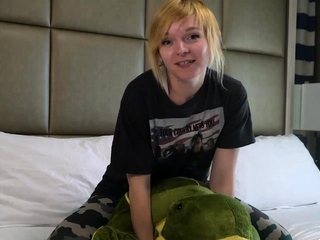 Lusty Alexa Crush Grinds Her Pussy Against Soft Plushy Toy