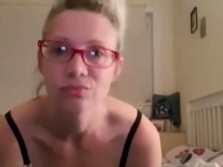 Blonde MILF Plays with Dildo on Webcam