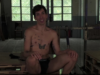Skinny Gets His Uncut Cock Edged