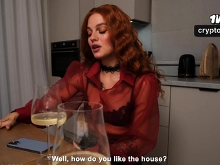 Redhead Realtor Begs for a Facial While Homeowners Are